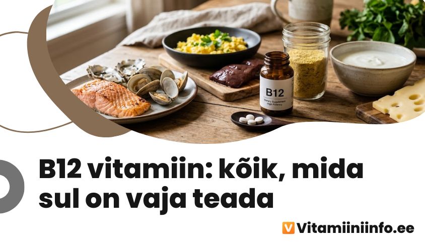 B12-vitamiini allikad ja toidulisandid – ülevaateartikkel