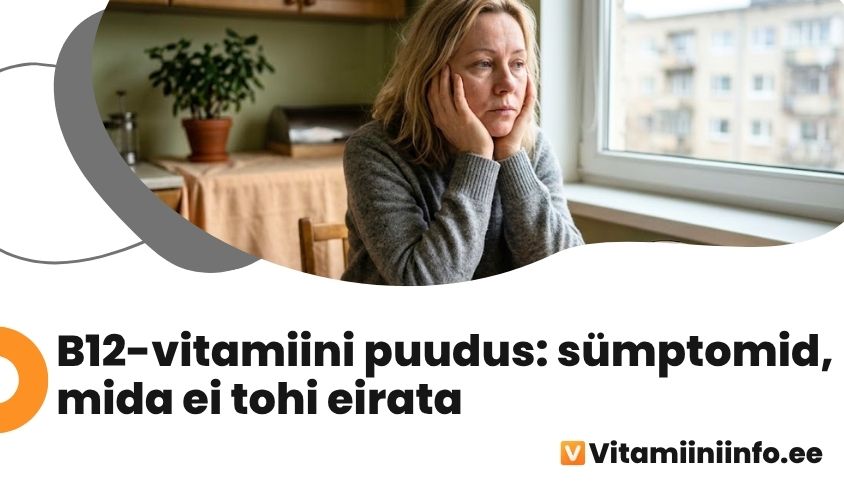 B12-vitamiini puuduse tunnused ja riskirühmad