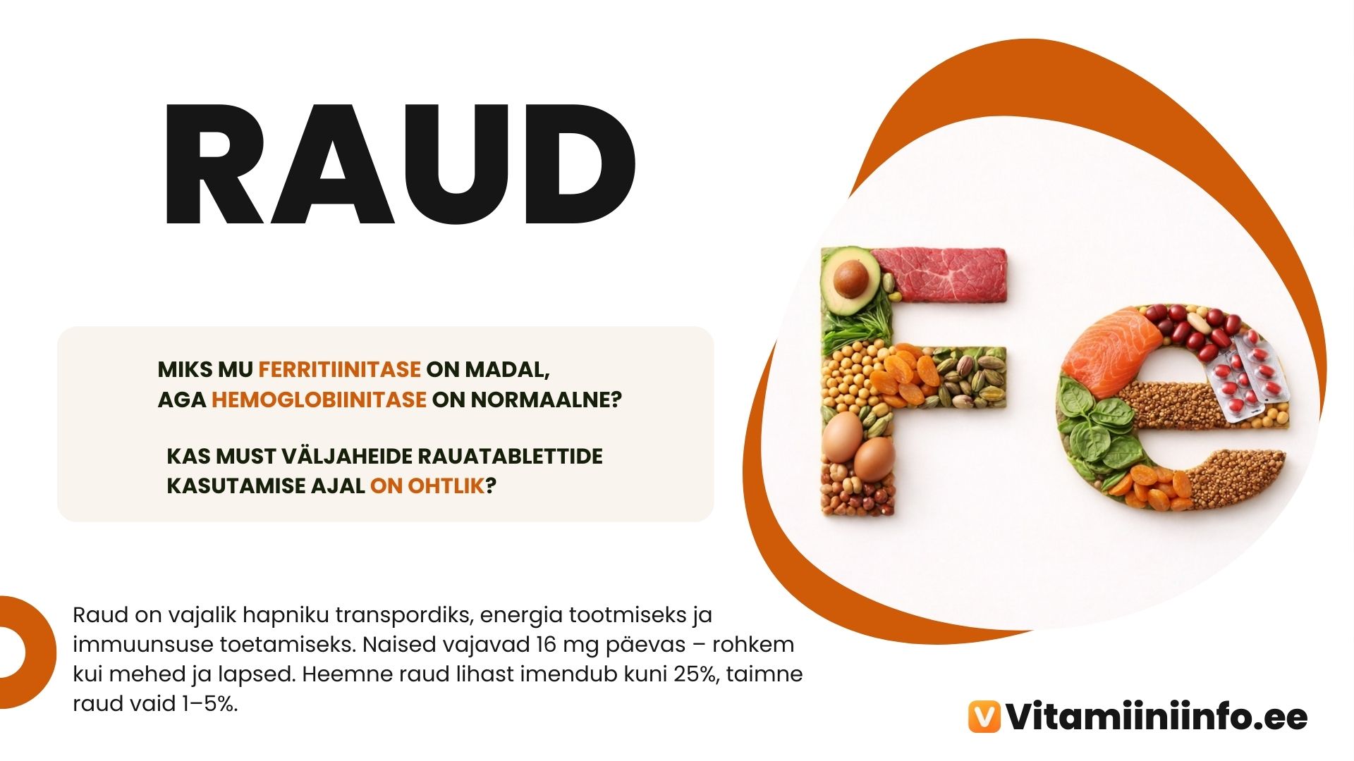 Rauarikkad toidud ja rauapreparaadid — ülevaade raua rollist organismis