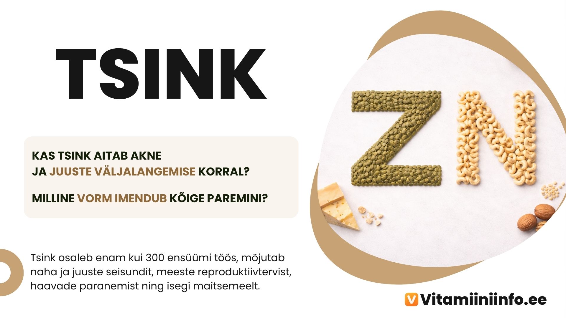 Tsinki sisaldavad toidud ja toidulisandid — seemned, pähklid, mereannid